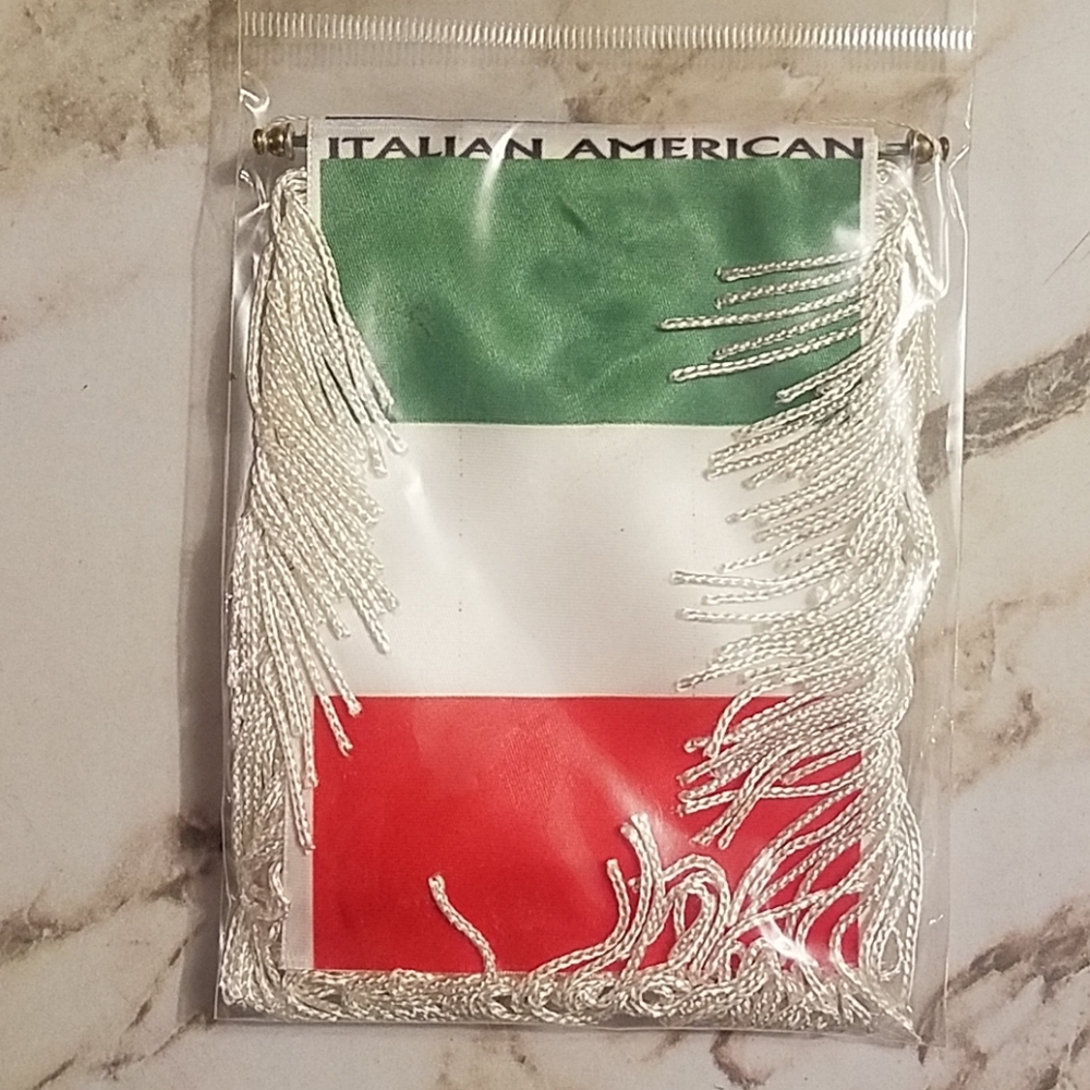 Italian American car interior flag